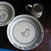 Duck Pattern  
 3 piece set in the design of your choice $80; bowl or plate alone  $35 