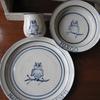 Owl pattern 
  3 piece set in the design of your choice $80; bowl or plate alone  $35 