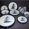 Dinnerware 
4 piece place setting includes dinner plate and a mug and for Christina and Mike a lunch/dessert plate and a cereal bowl $135 